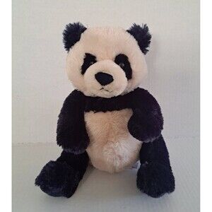 Panda Bear Plush Stuffed Animal Toy GUND Black & Beige Soft Cuddly Buddy